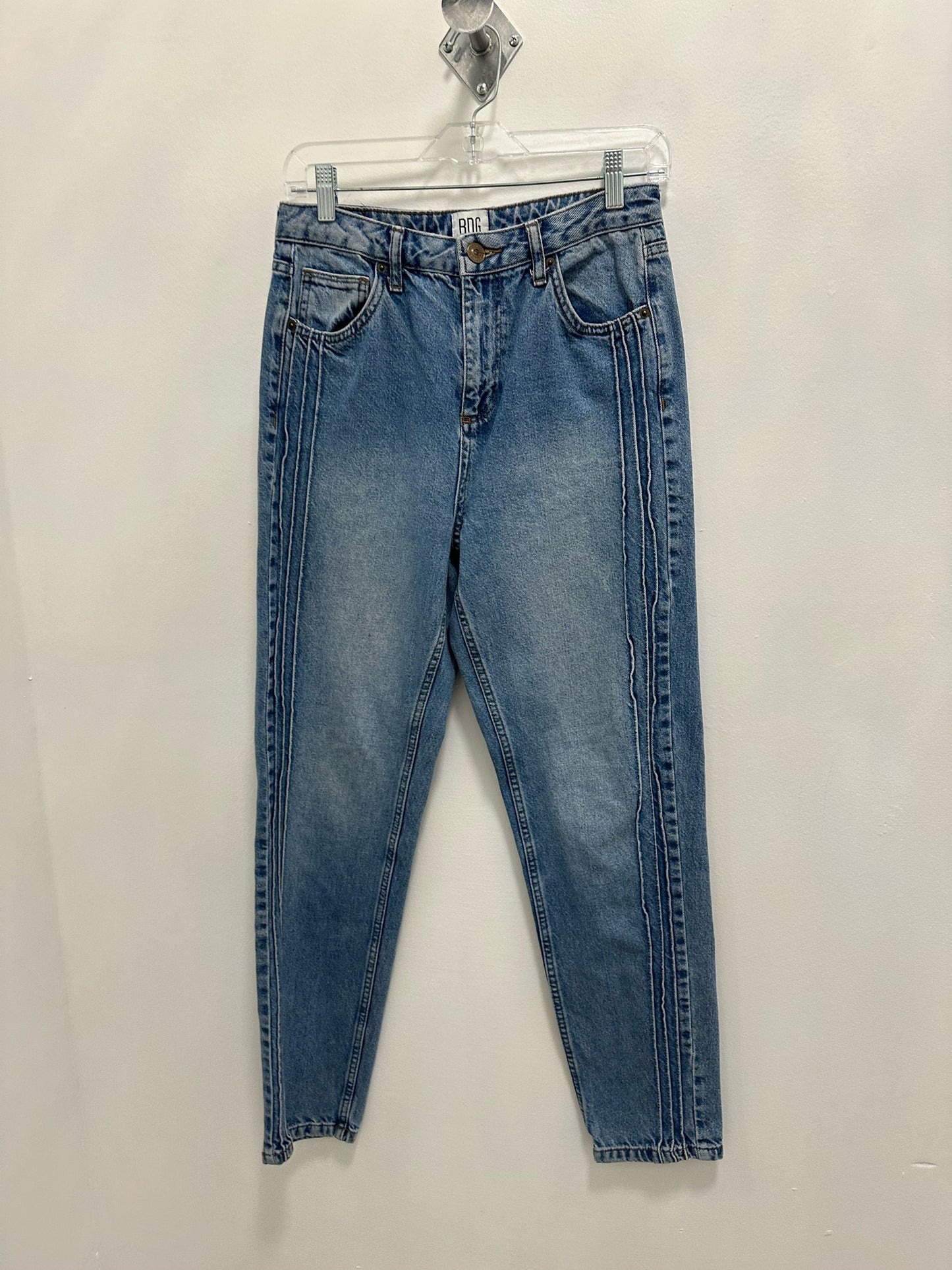 BDG Mid Wash Mom Jeans w/ Strips Down Side