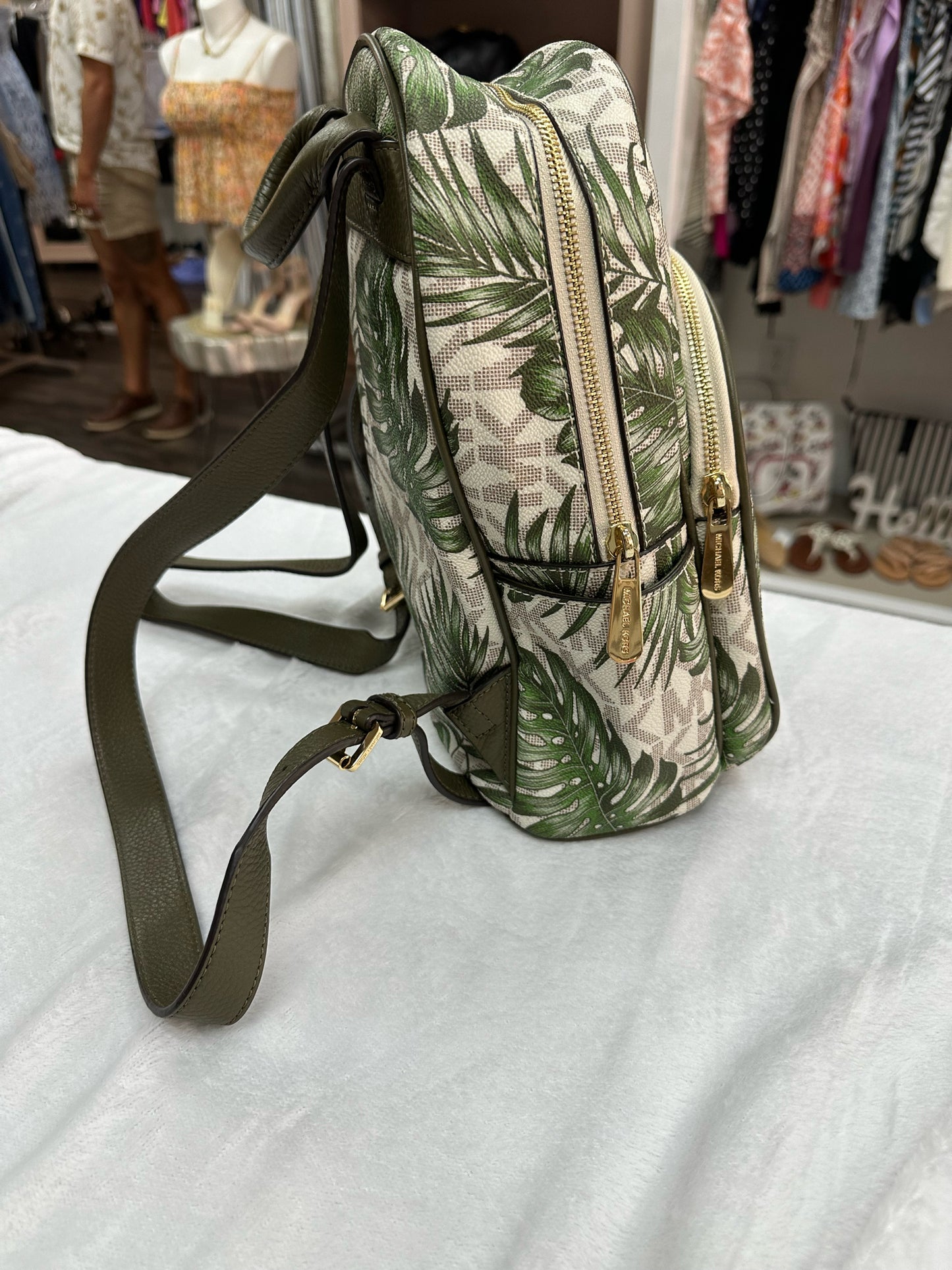 Michael Kors Palm Leaf Backpack