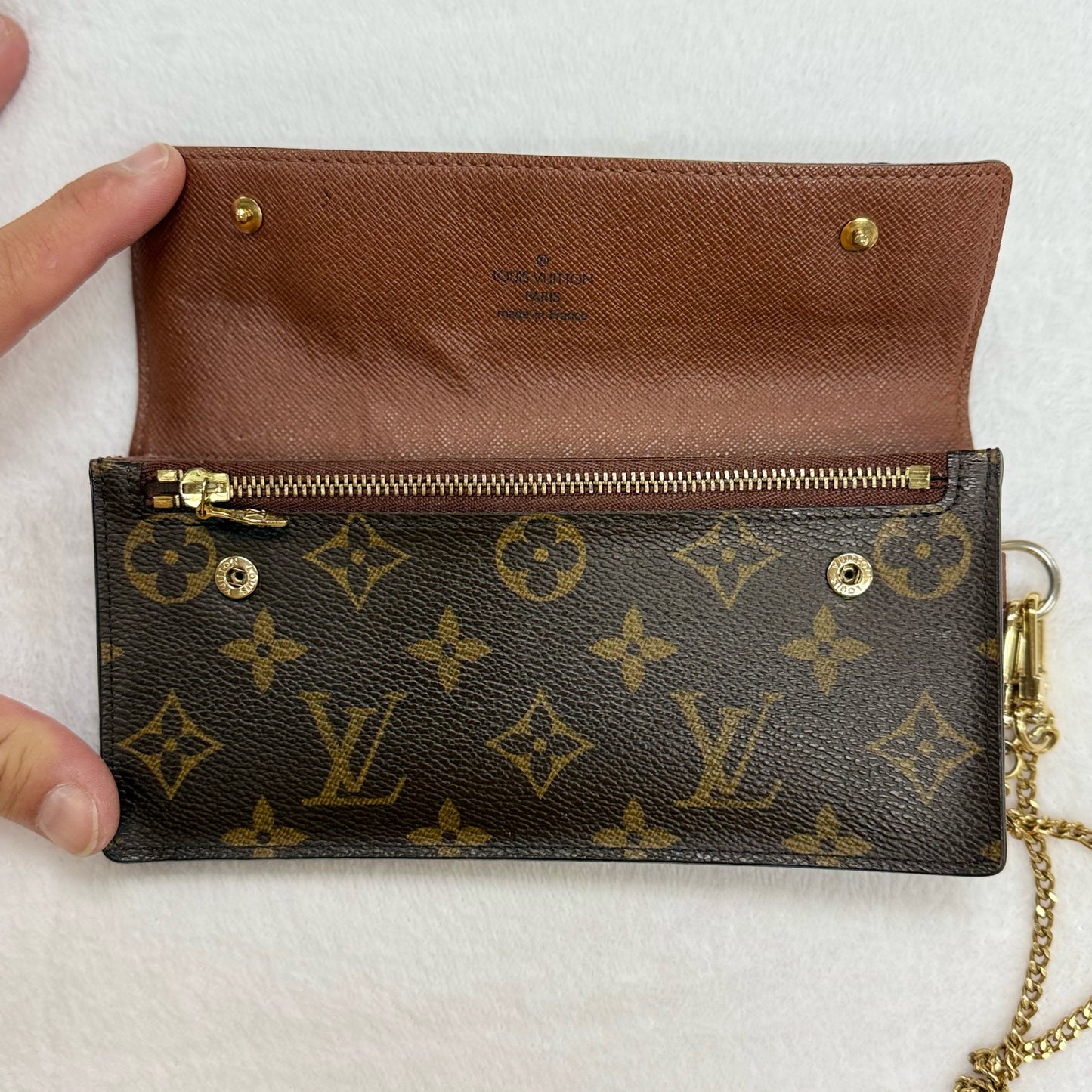 Louis Vuitton Accordeon Snap Wallet W/ Chain