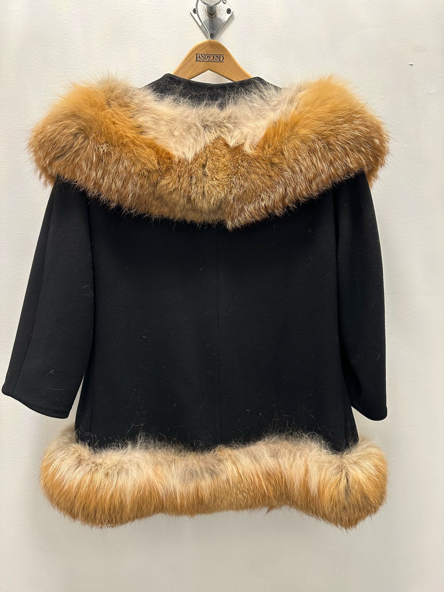 Morton Black Coat W Fur Trim