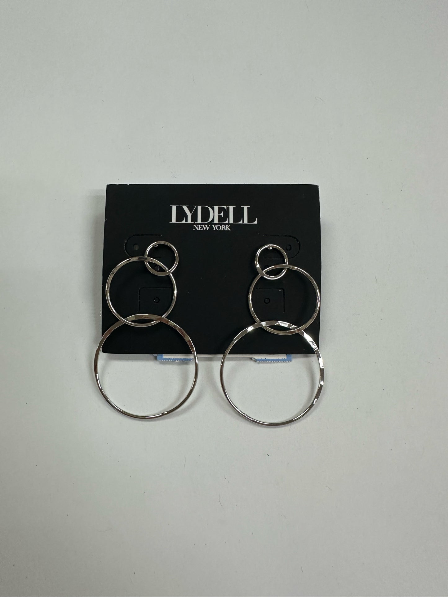 Lydell Silver Tri-Circle Dangle Earrings NWT