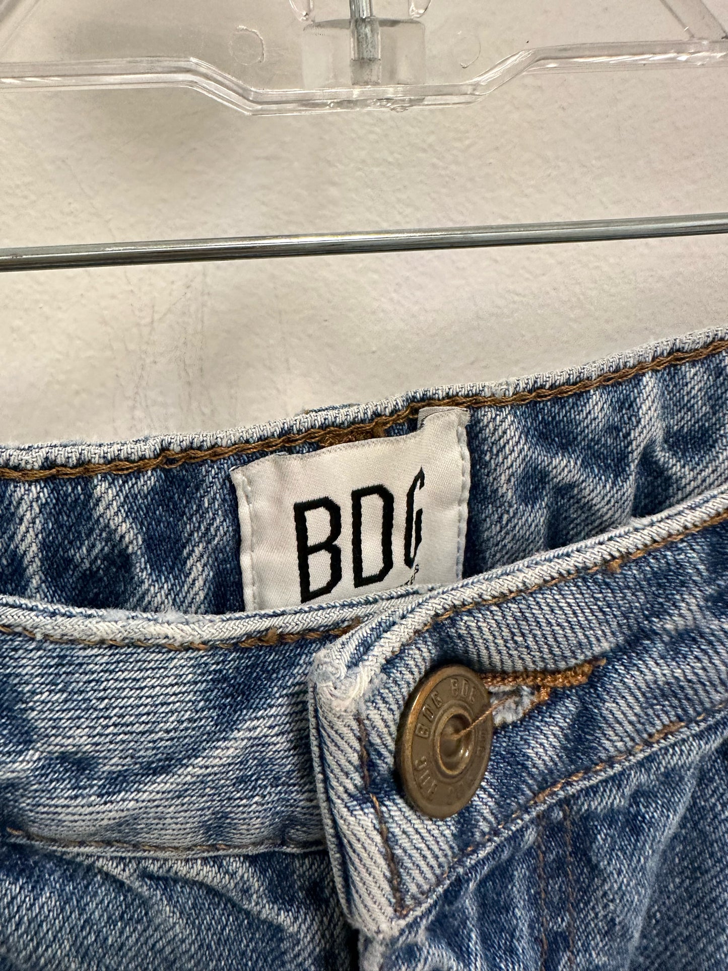 BDG Mid Wash Mom Jeans w/ Strips Down Side