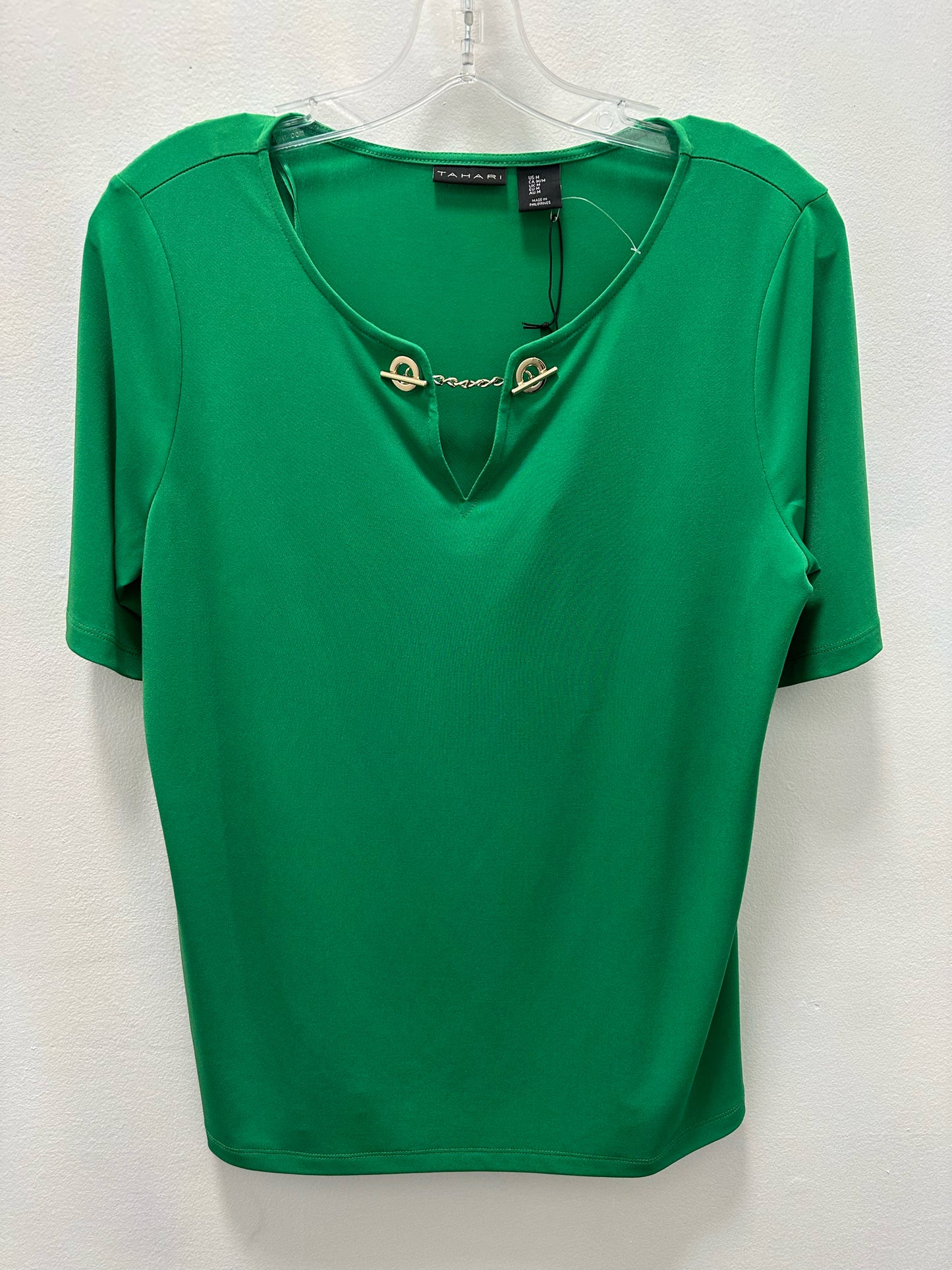 Tahari Gold Chain Blouse NWT