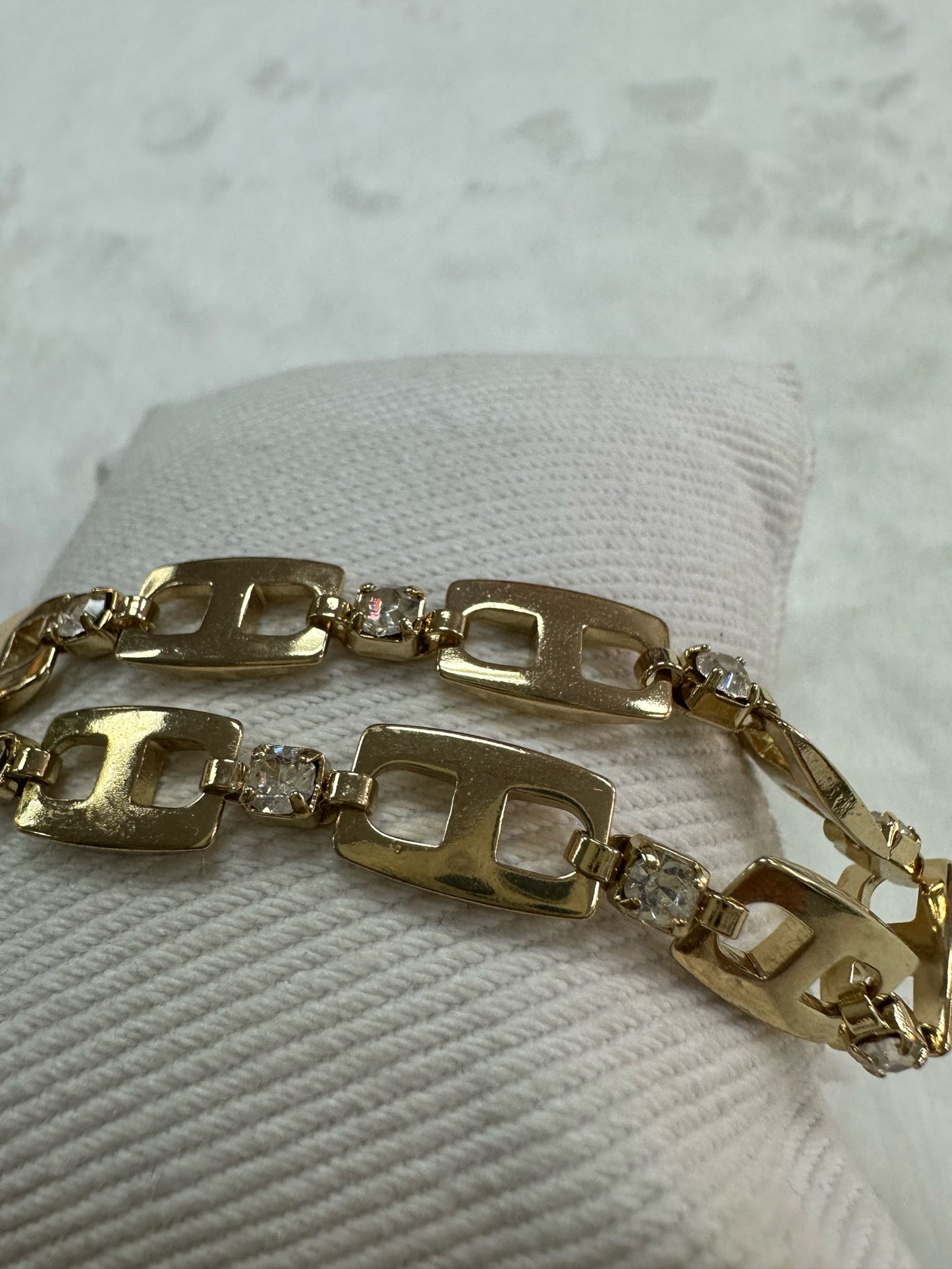 Gold Overlay Crystal Bracelet