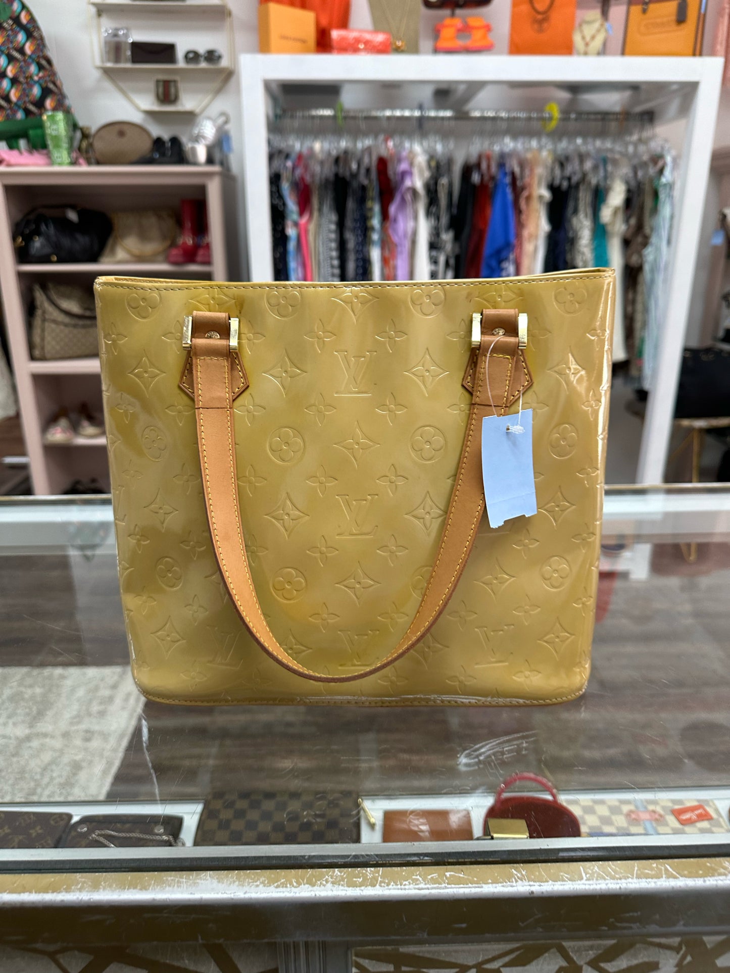 Louis Vuitton Vernis Houston Monogram Gold