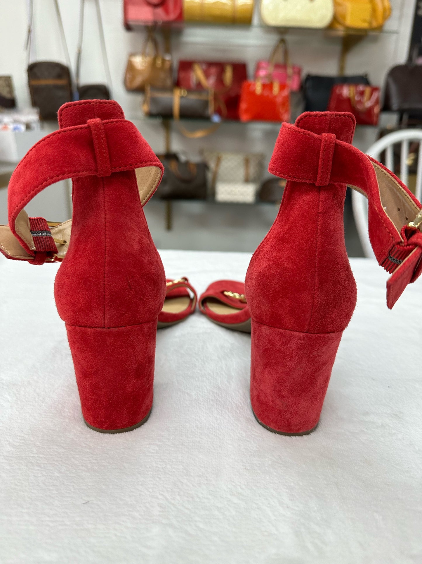 Talbots Red Velvet Block Heels