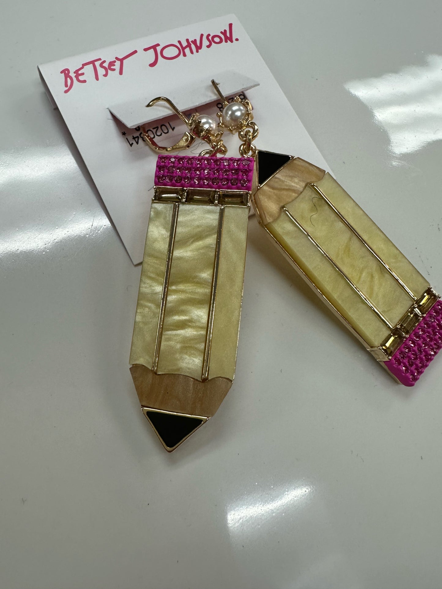 Betsey Johnson Pencil Earrings NWT