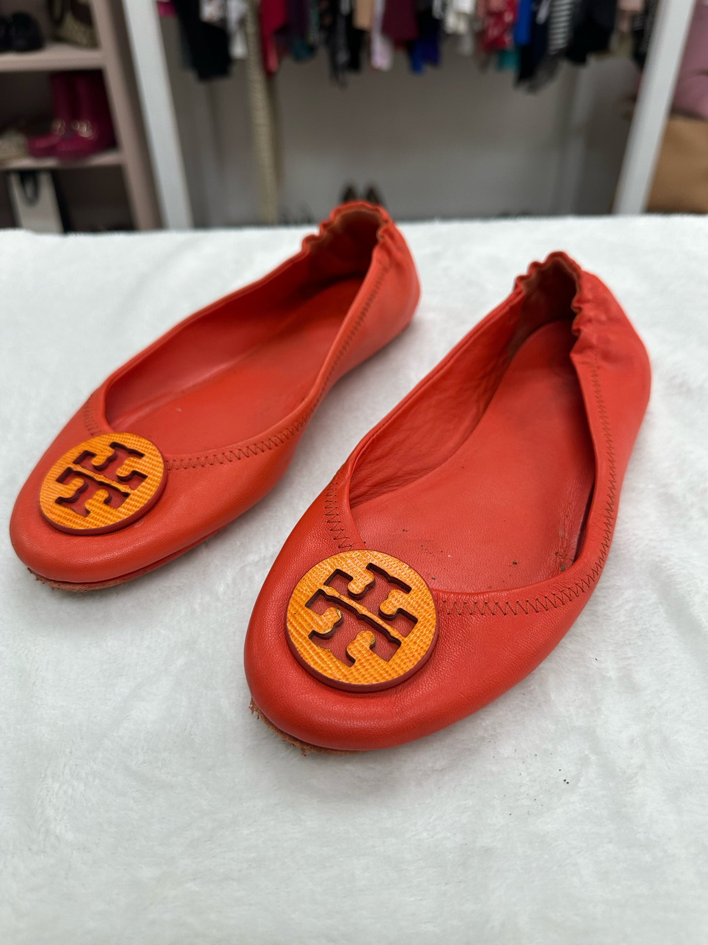 Tory Burch Orange Ballet Flats