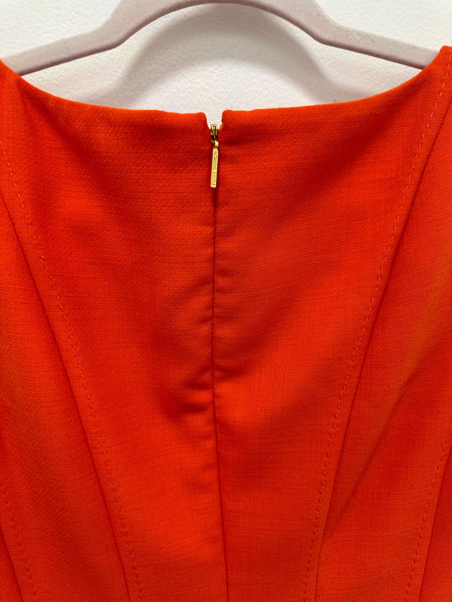 Tory Burch Vivian Ponte Shift Orange Dress