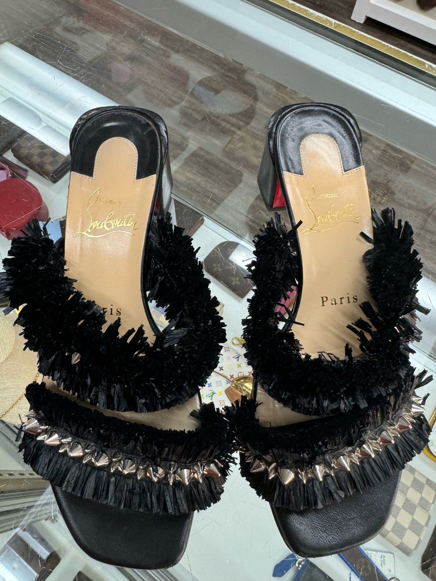 Christian Louboutin Jurassic Rafia Sandals