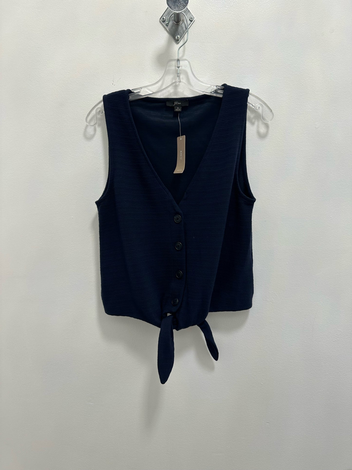 J. Crew Navy Button Up Tank w/ Tie NWT