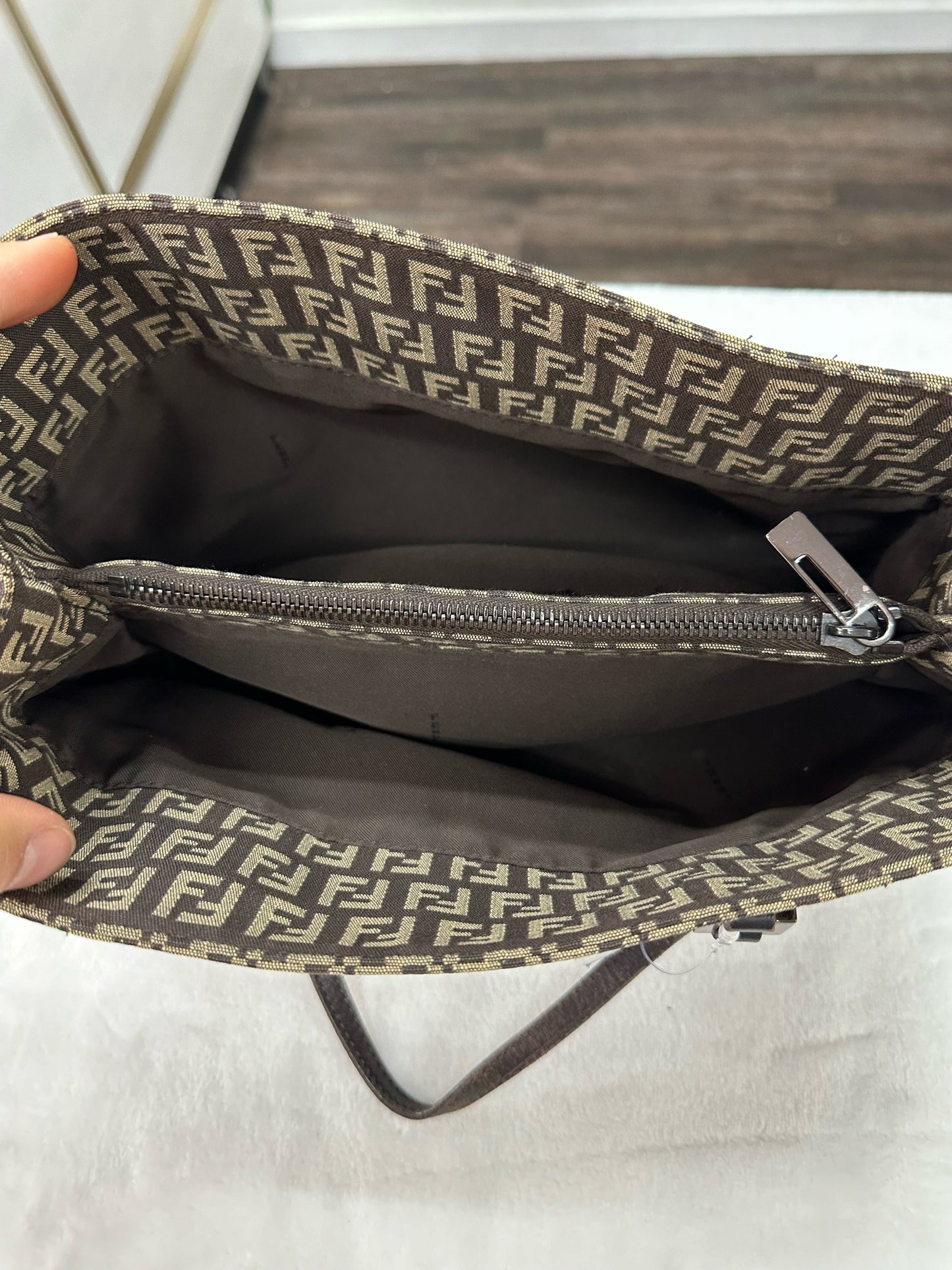 FENDI Zucca Canvas Mini Top Handle Tote