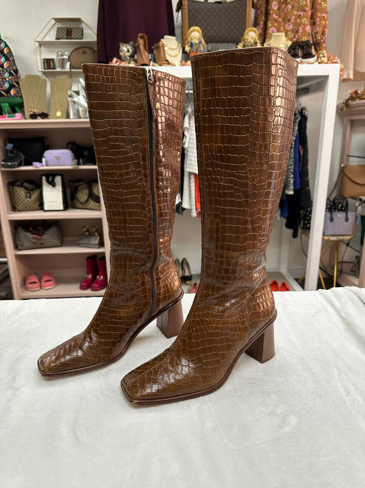 Alohas Croco Brown Boots