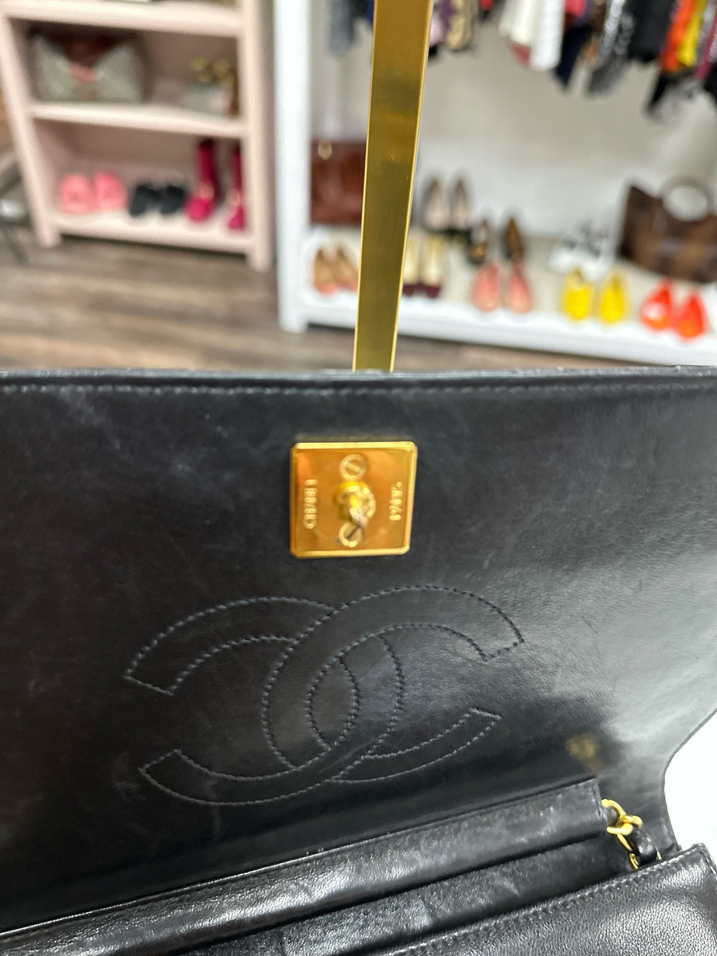 Chanel Black Lambskin Crossbody Wallet On Chain