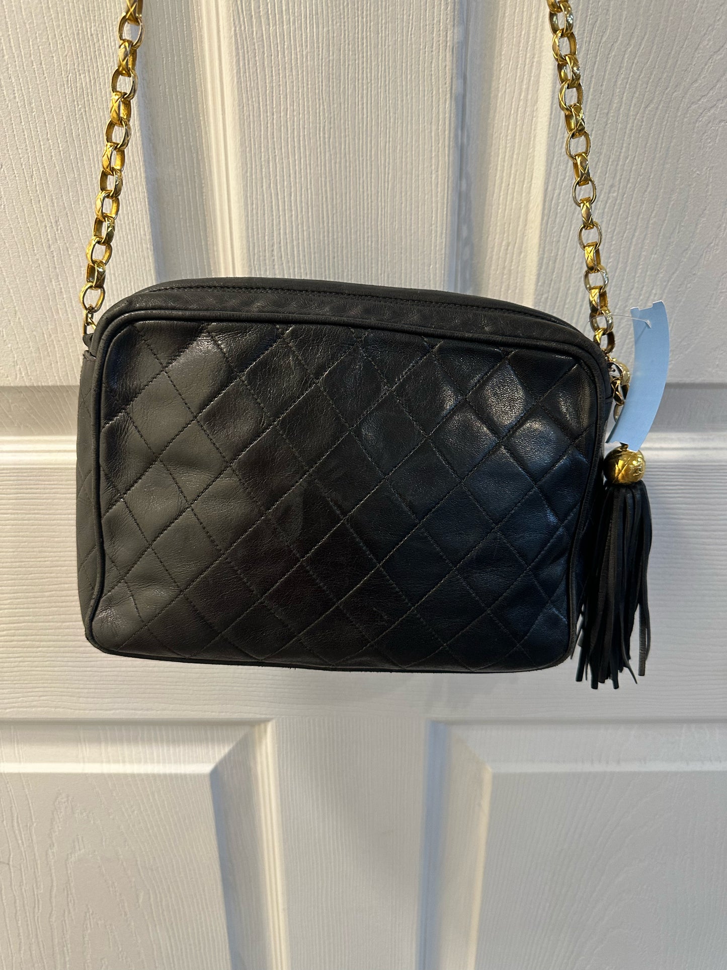 Chanel Black Camera Leather Crossbody Bag