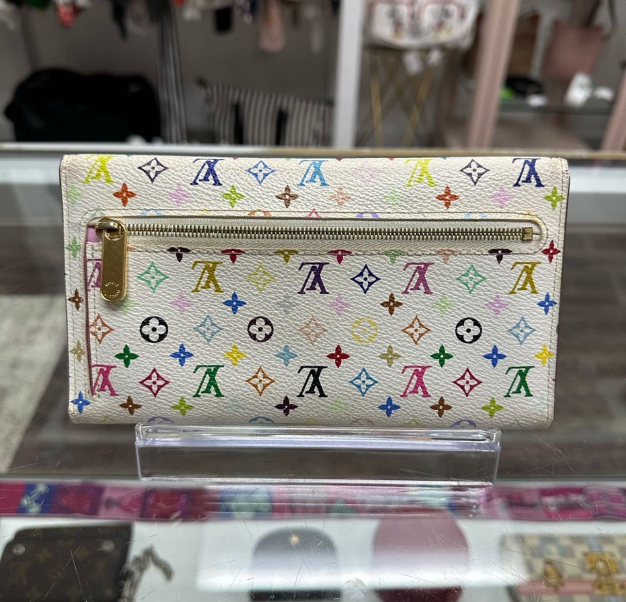 Louis Vuitton White Multi Buckle Wallet