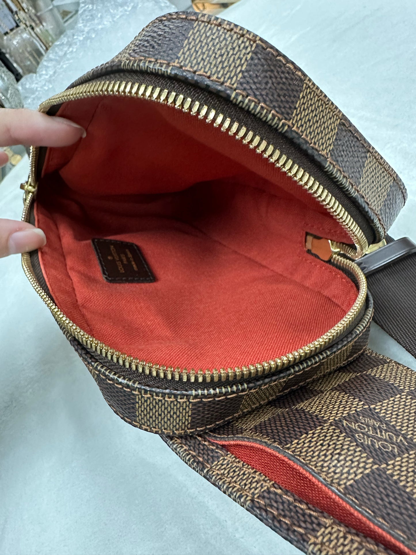 Louis Vuitton Damier Ebene Geronimos Crossbody  Bag