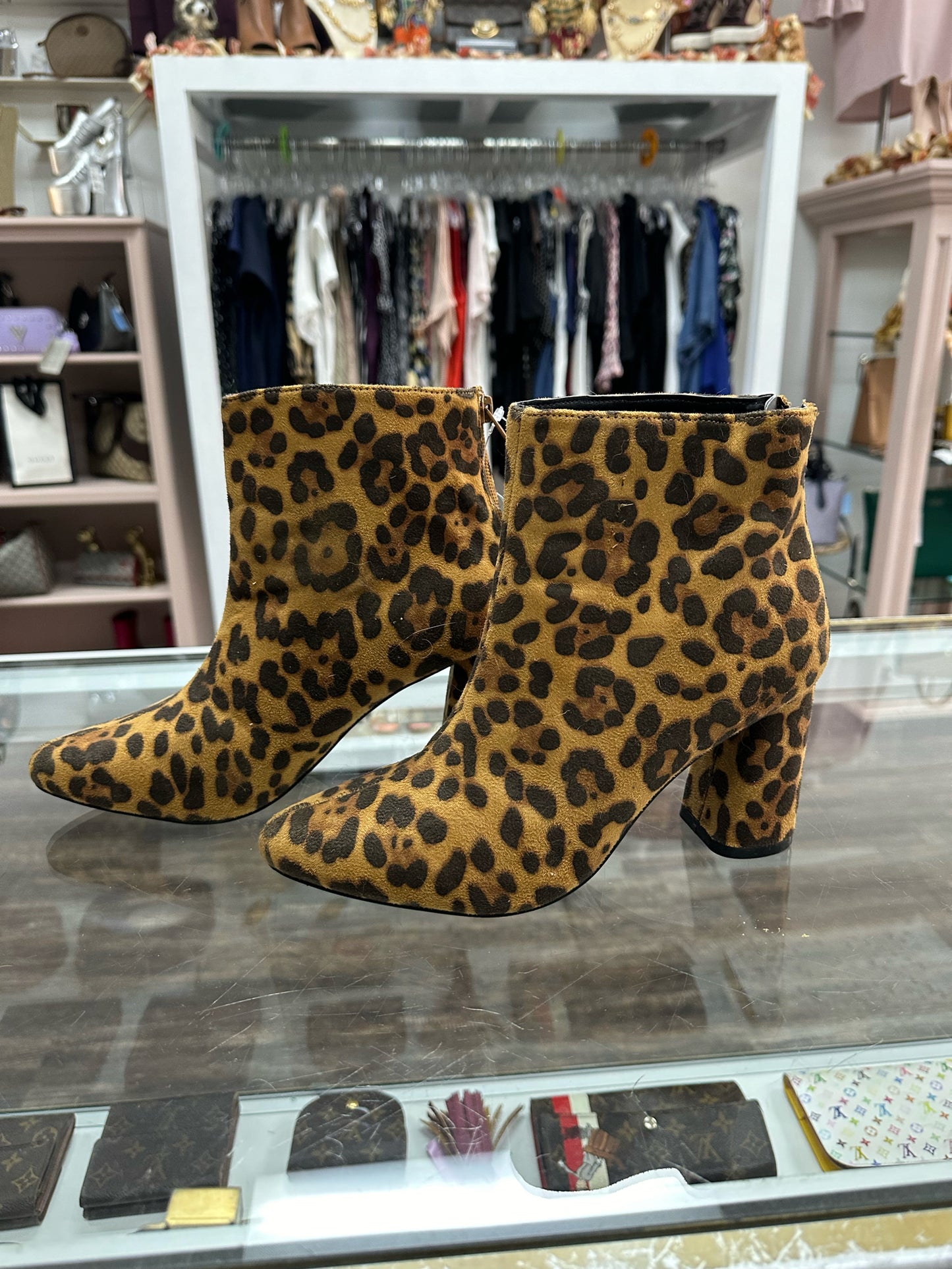 Leopard Print Ankle Boots