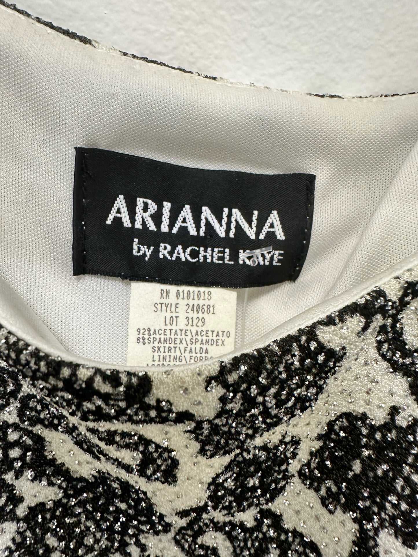 Arianna Black And White Dress NWT