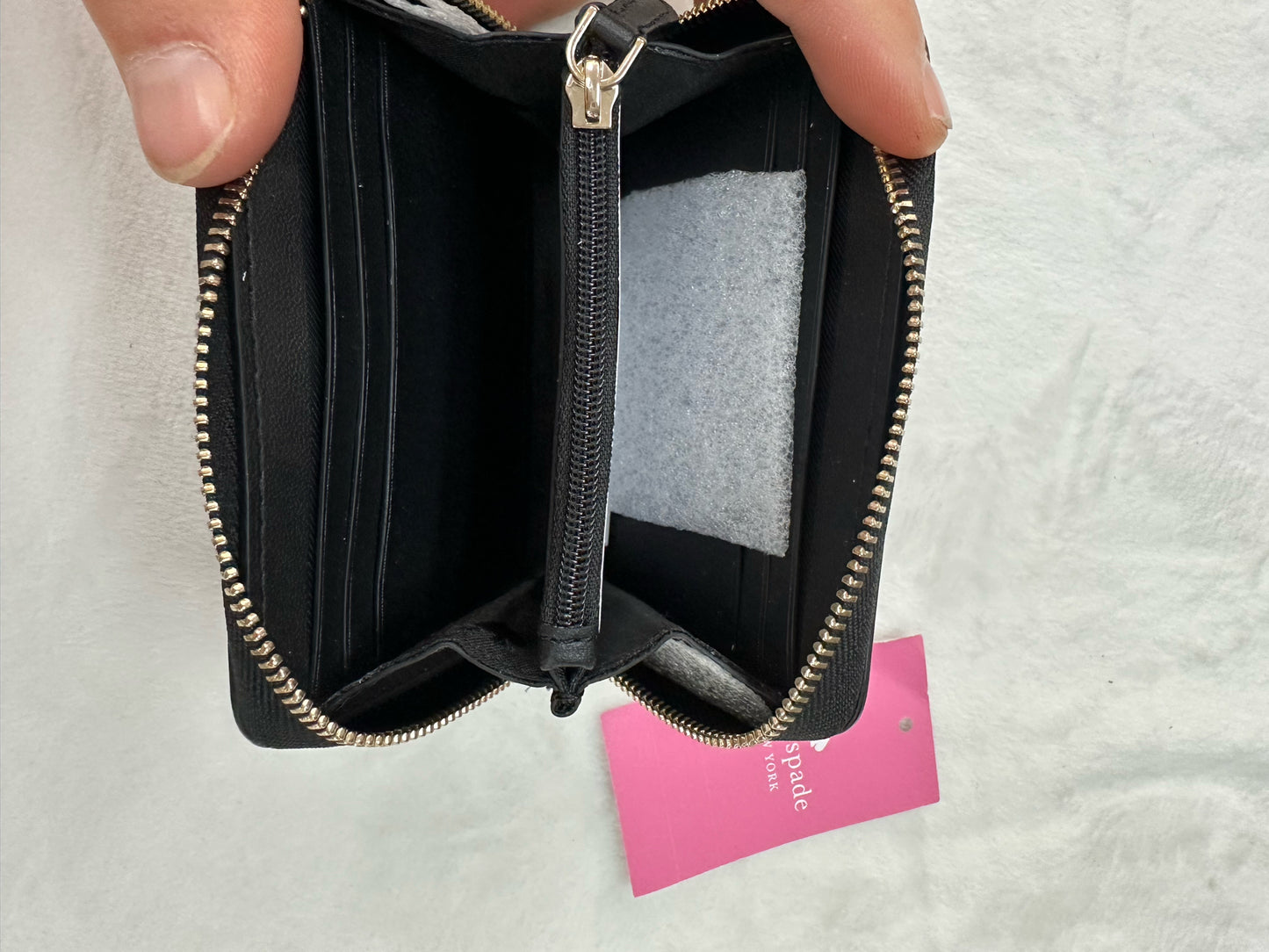 Kate Spade Black Wallet W/Red And Pink Ribbons NWT