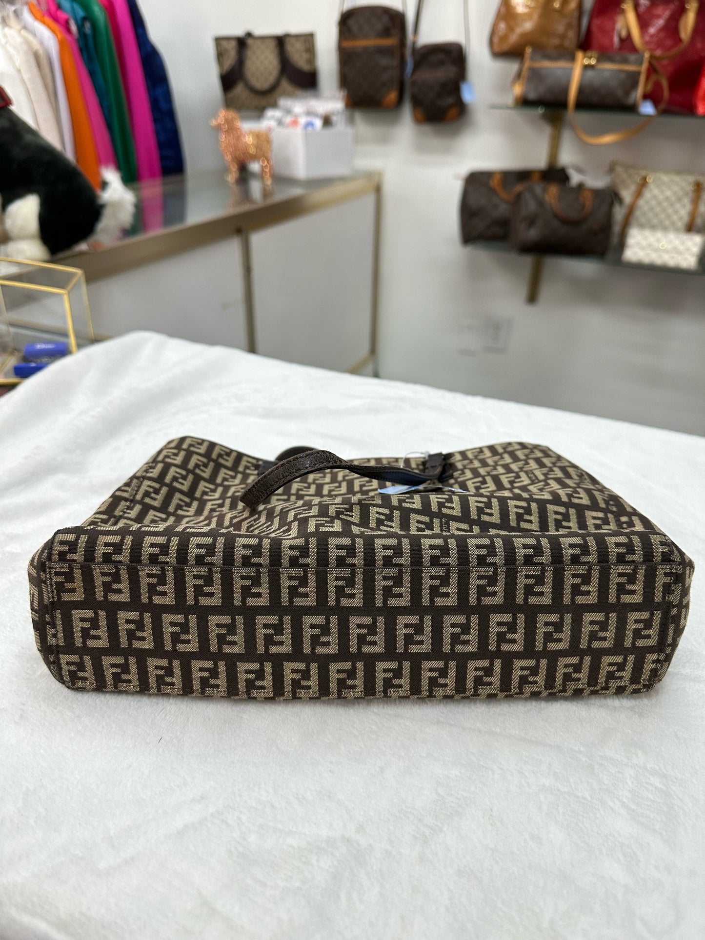 FENDI Zucca Canvas Mini Top Handle Tote