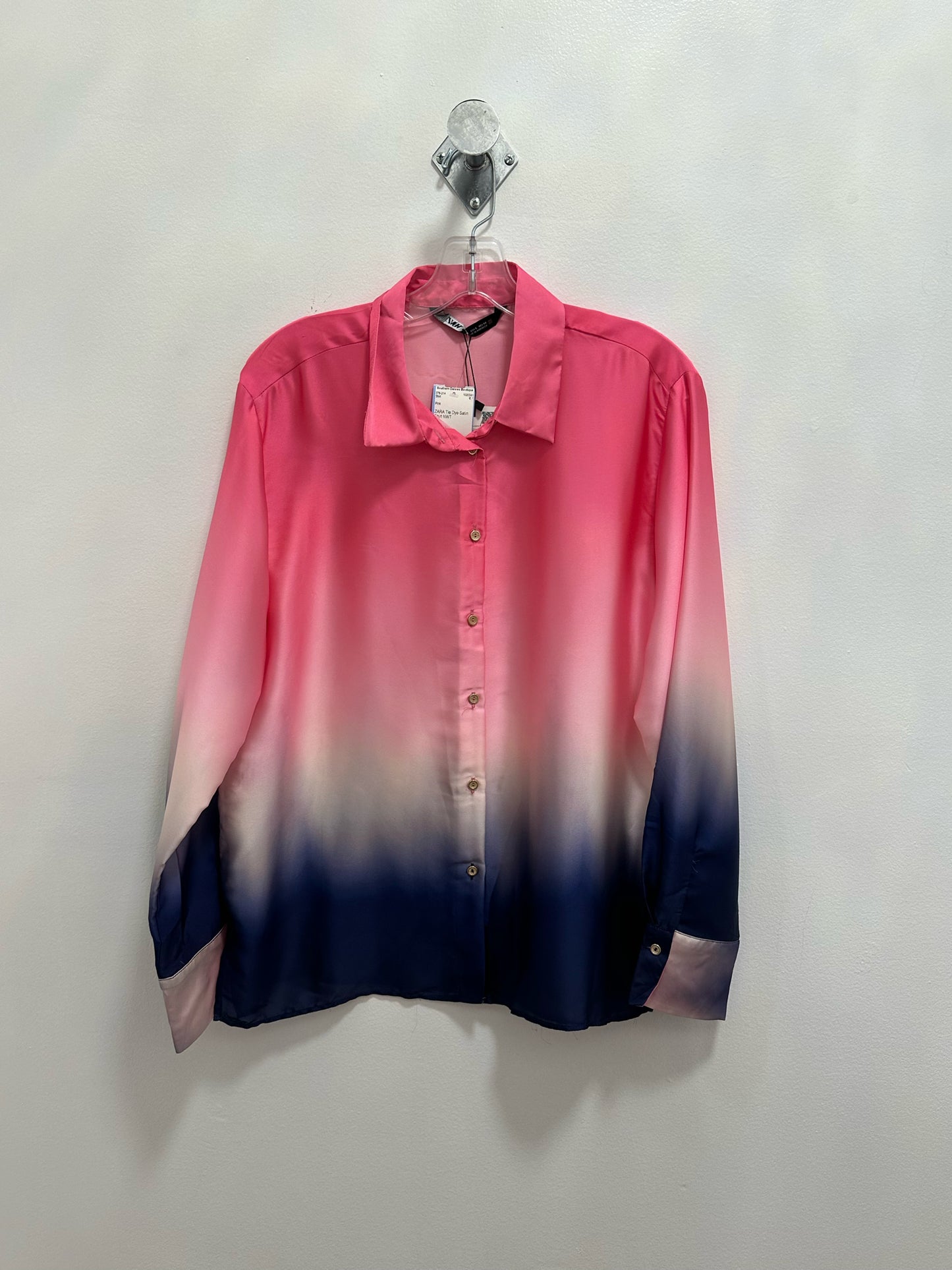 ZARA Tie Dye Satin Shirt NWT