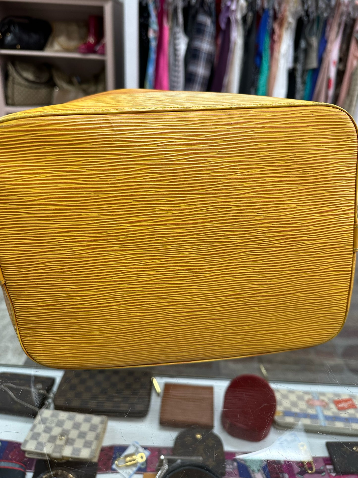 Louis Vuitton Noe Yellow Epi PM Shoulder Bag