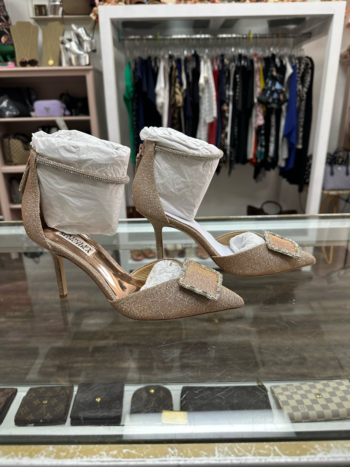 Badgley Mischka Sparkly Embellished Heels