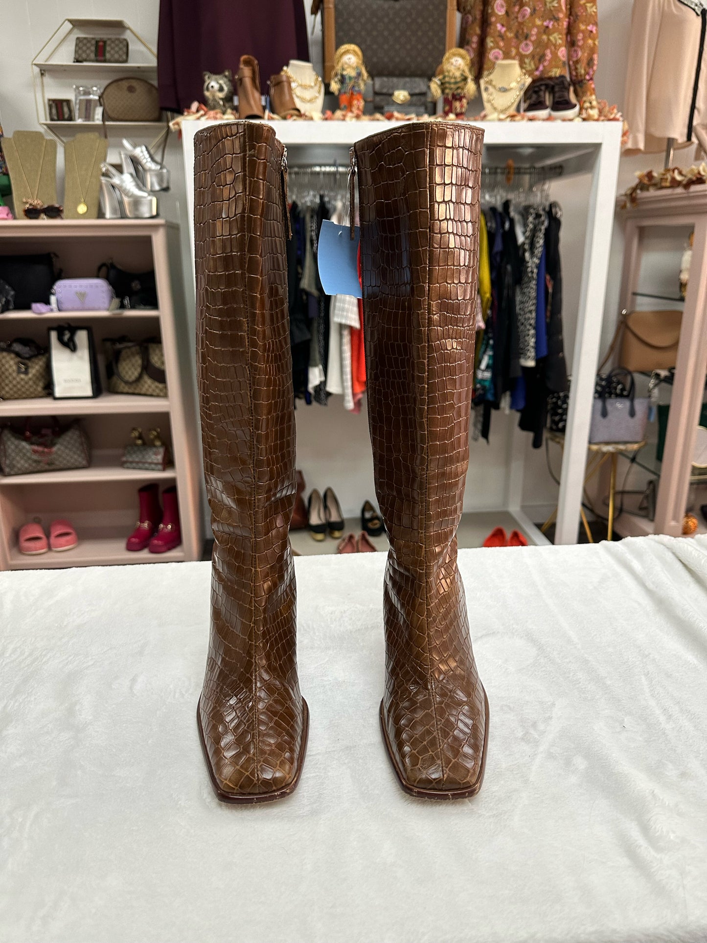 Alohas Croco Brown Boots