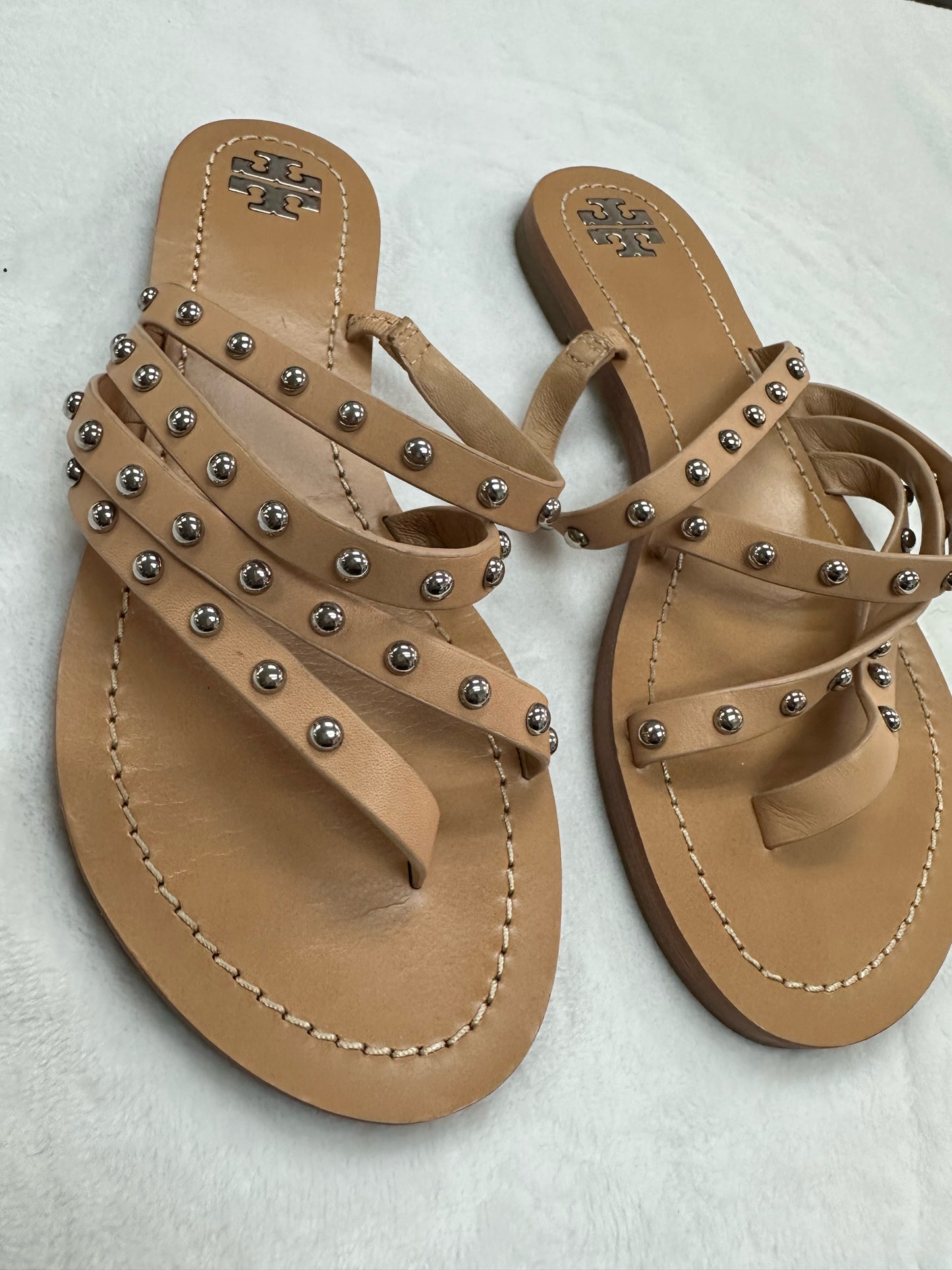 Tory Burch Leather Studded Accent Sandals