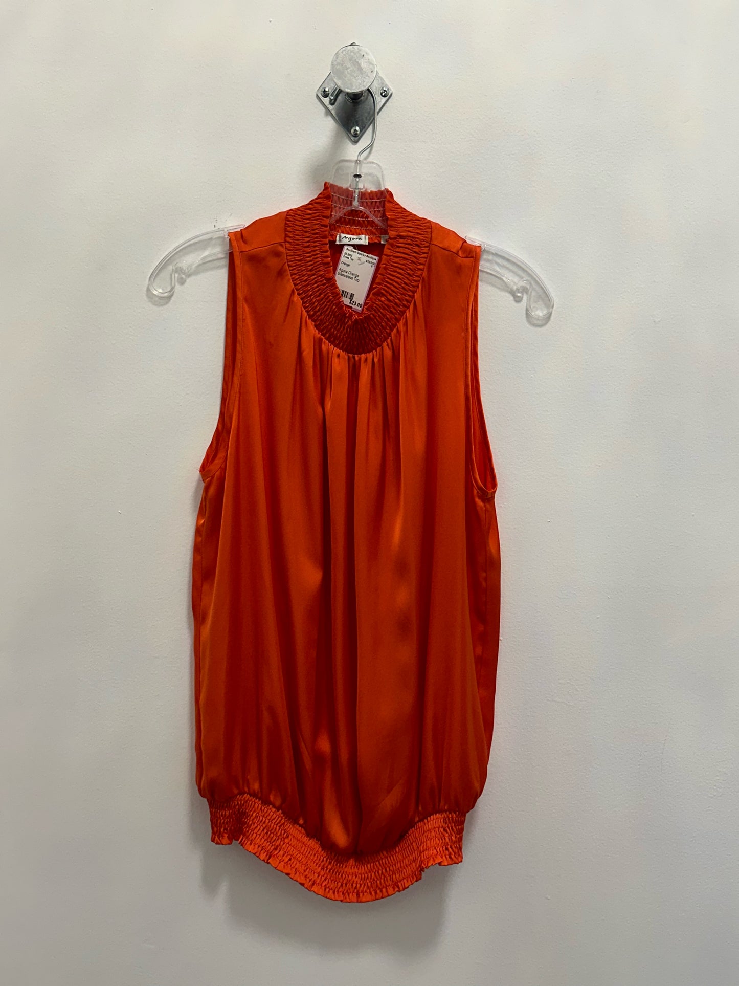 Agora Orange Sleeveless Top