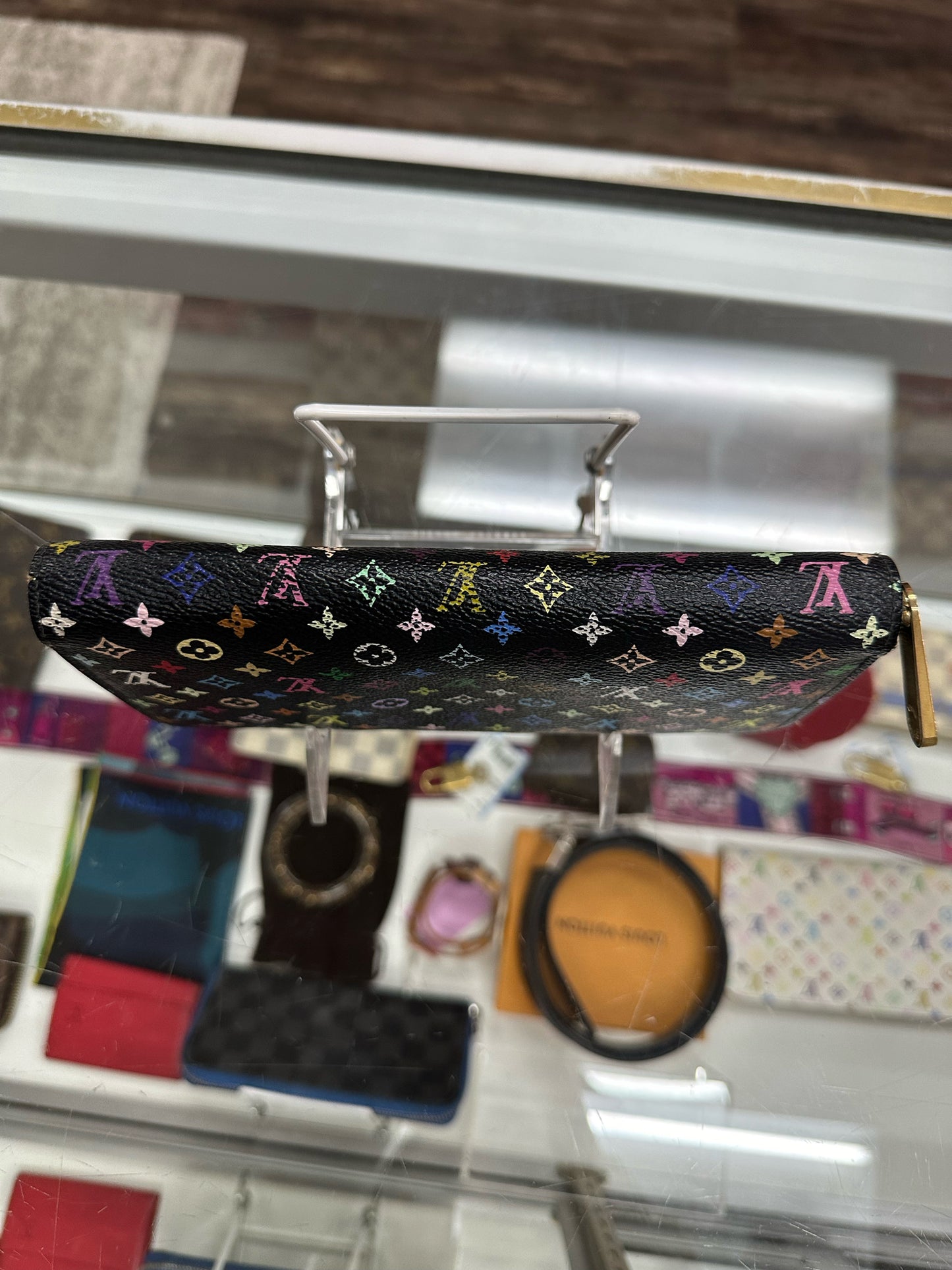 Louis Vuitton Black Multicolor Monogram Zippy Wallet