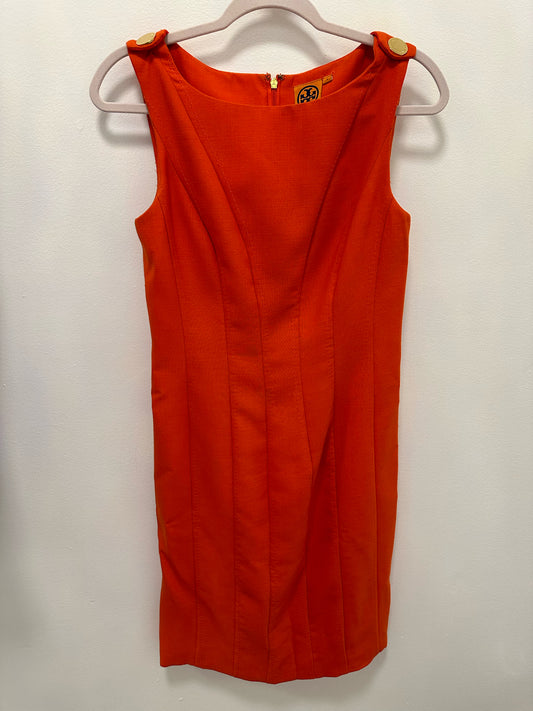 Tory Burch Vivian Ponte Shift Orange Dress