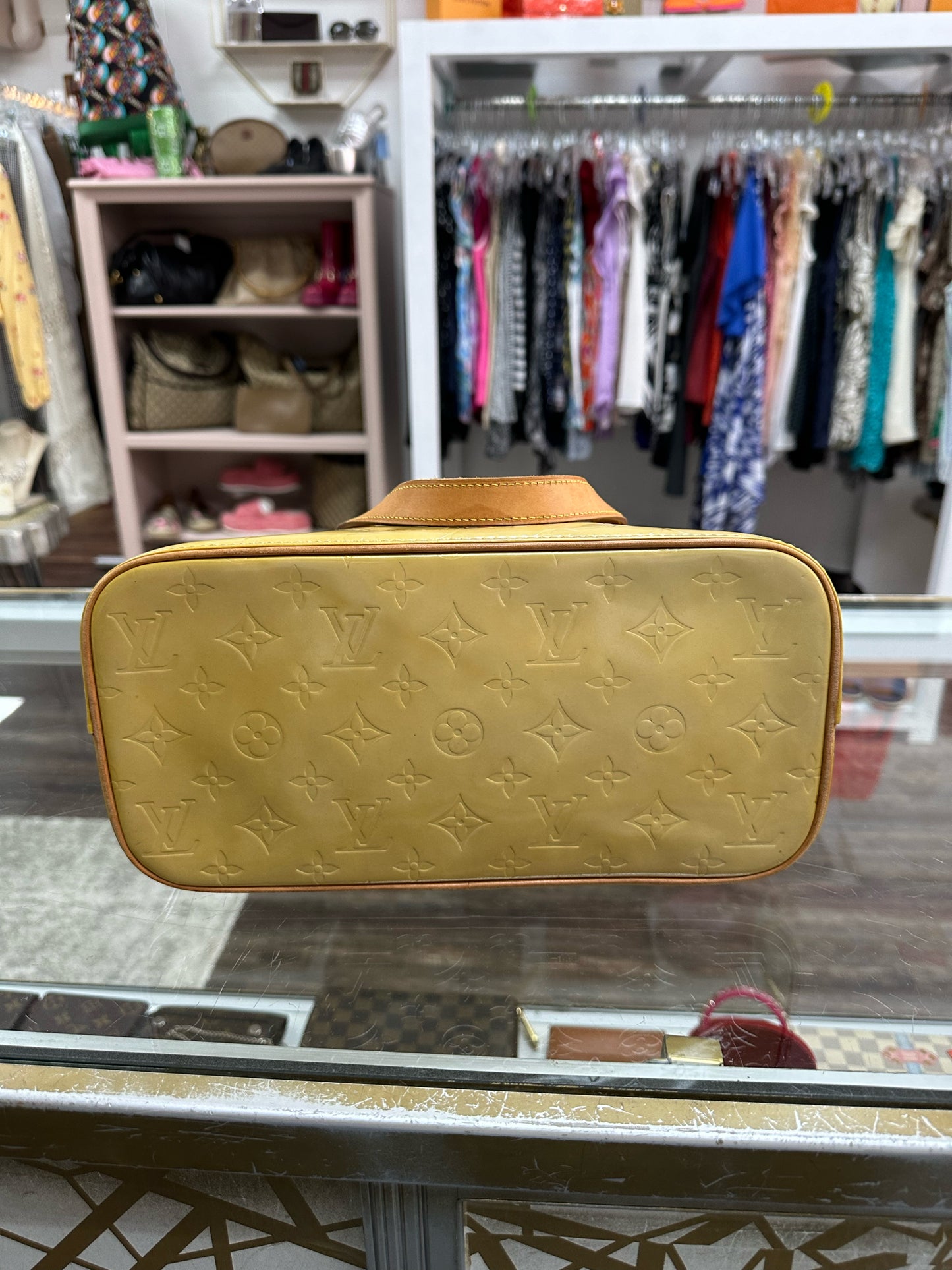 Louis Vuitton Vernis Houston Monogram Gold