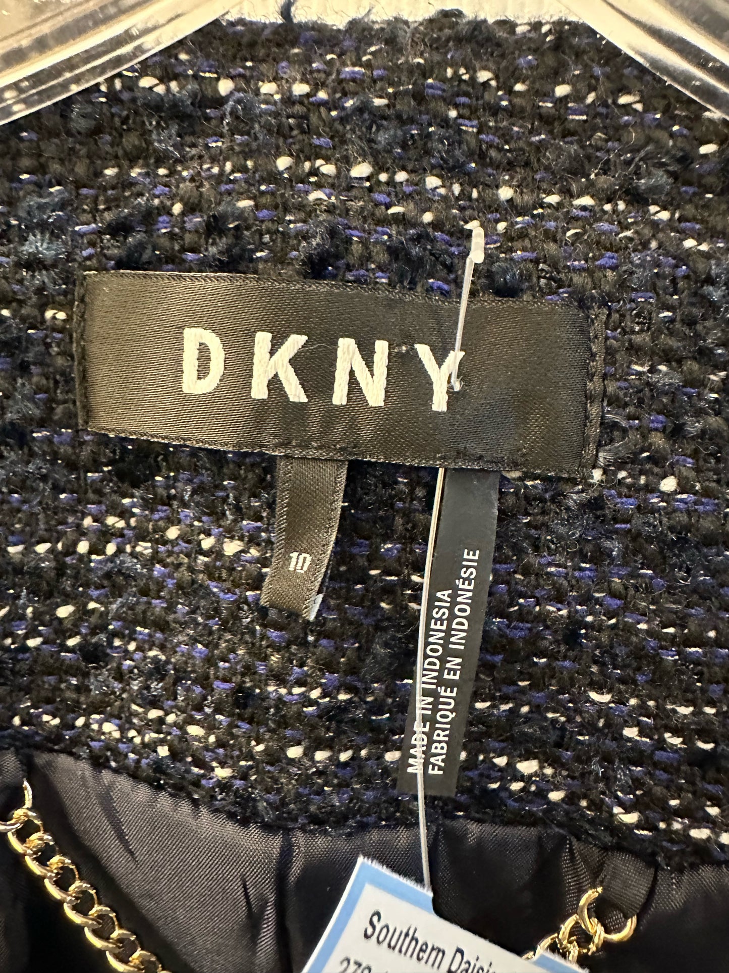 DKNY Navy Zip-up Blazer