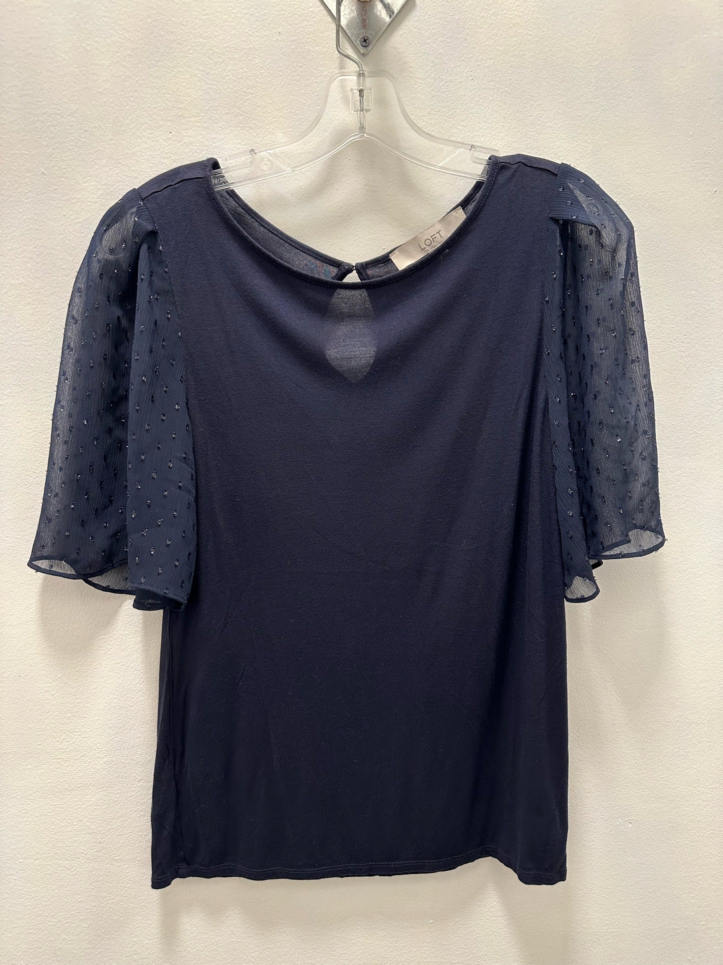 LOFT Navy Sparkle Sleeves