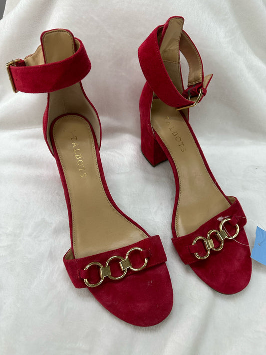 Talbots Red Velvet Block Heels