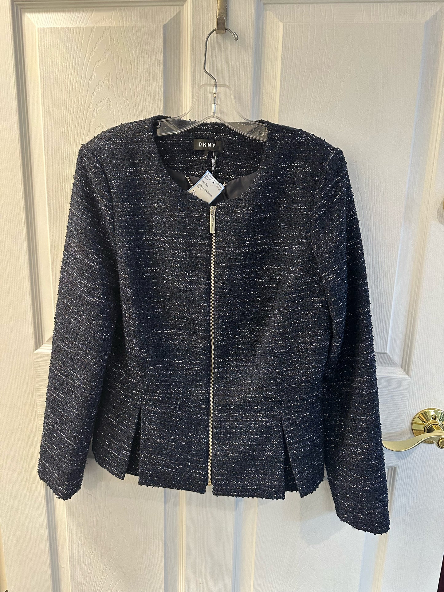 DKNY Navy Zip-up Blazer