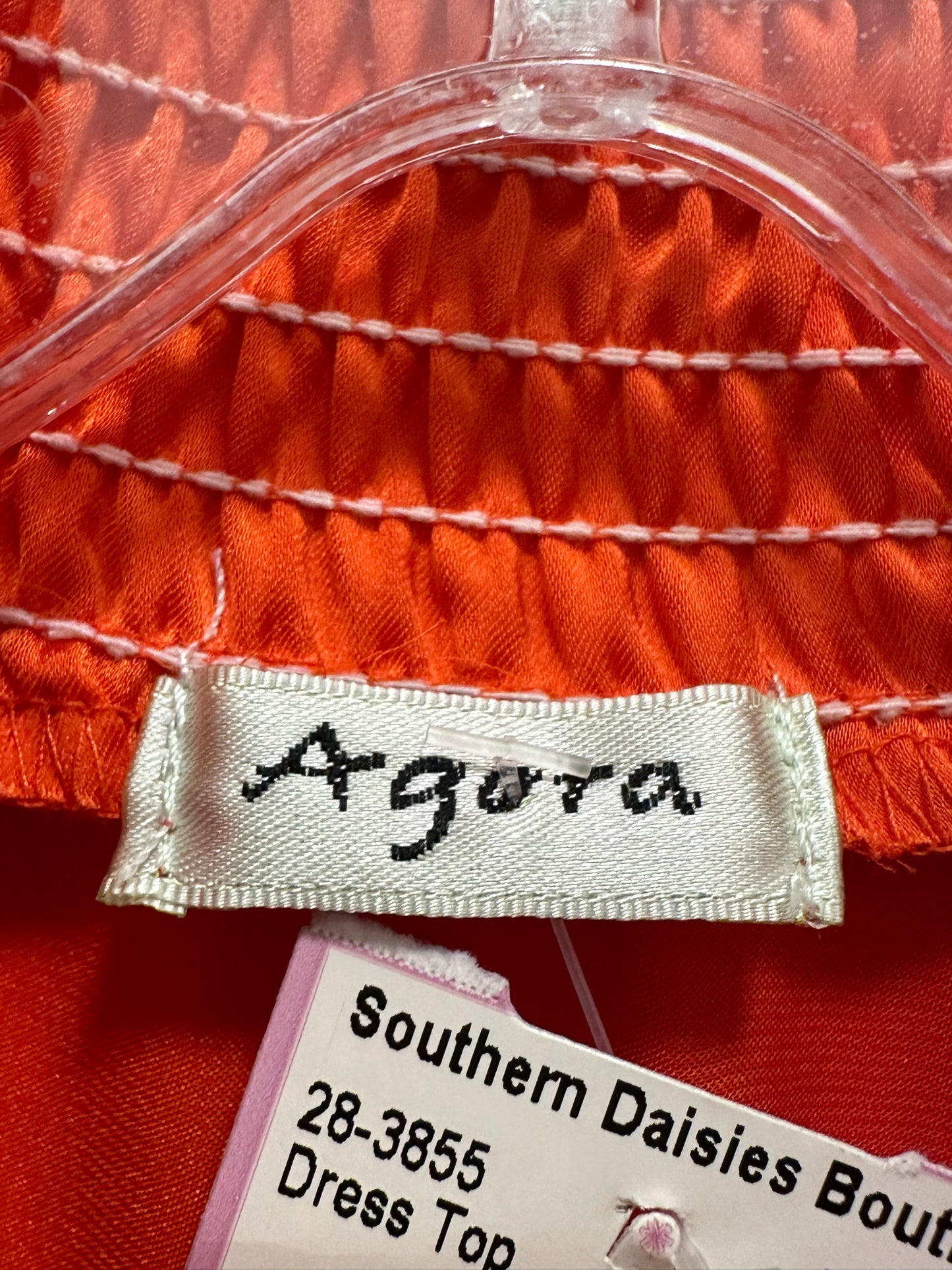 Agora Orange Sleeveless Top