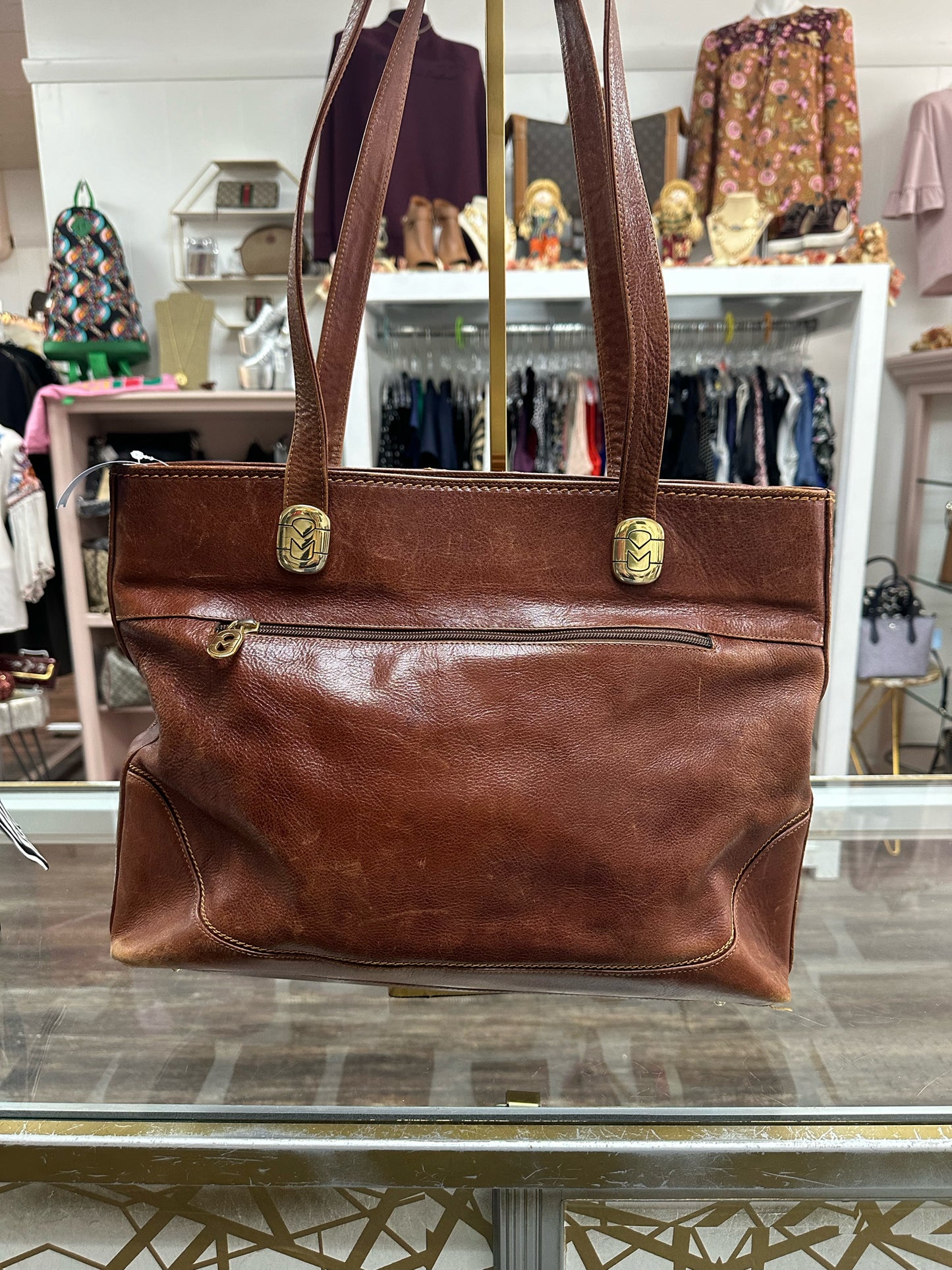 Marino Orlandi Brown Tote Bag