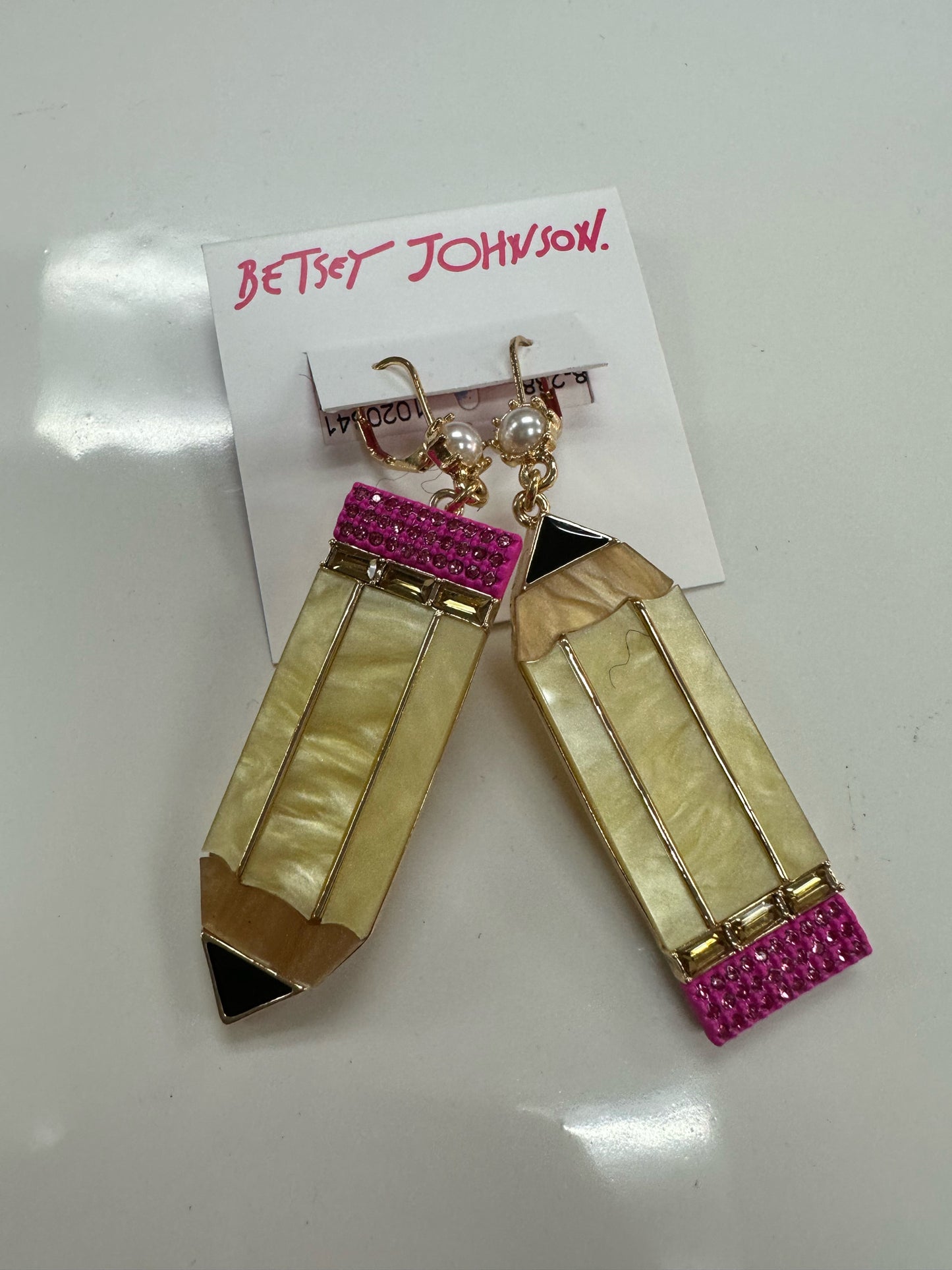 Betsey Johnson Pencil Earrings NWT