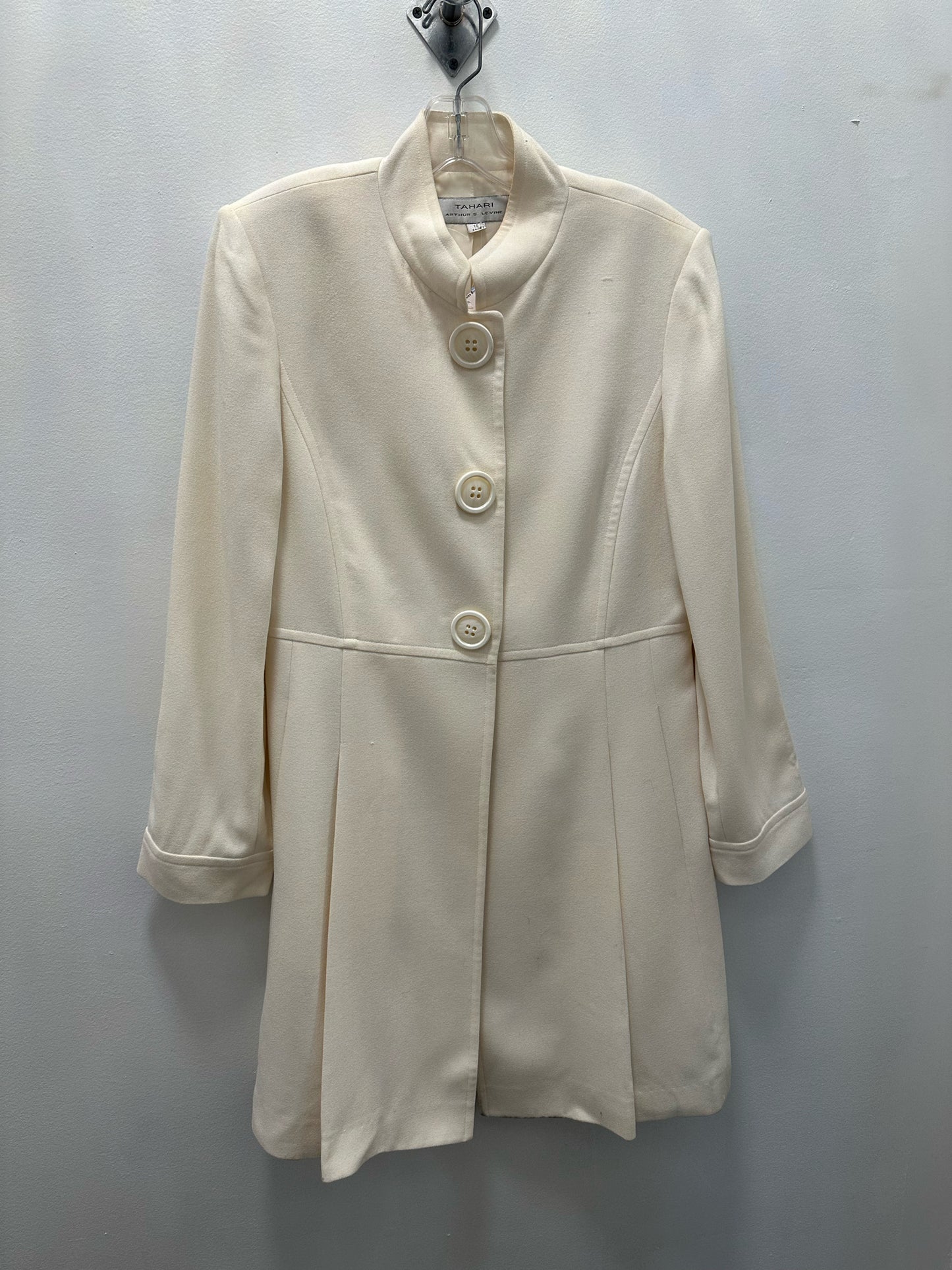 Tahari White Long Winter Coat