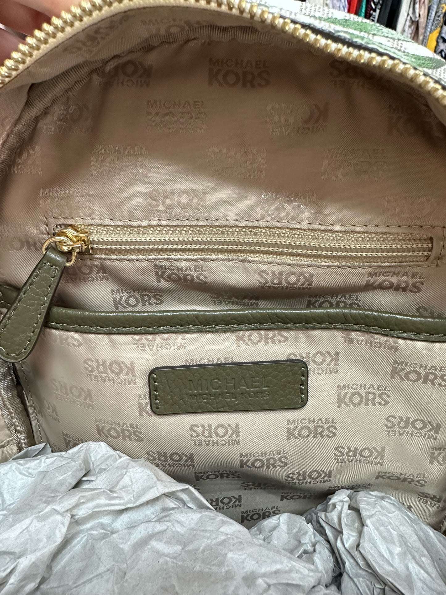 Michael Kors Palm Leaf Backpack