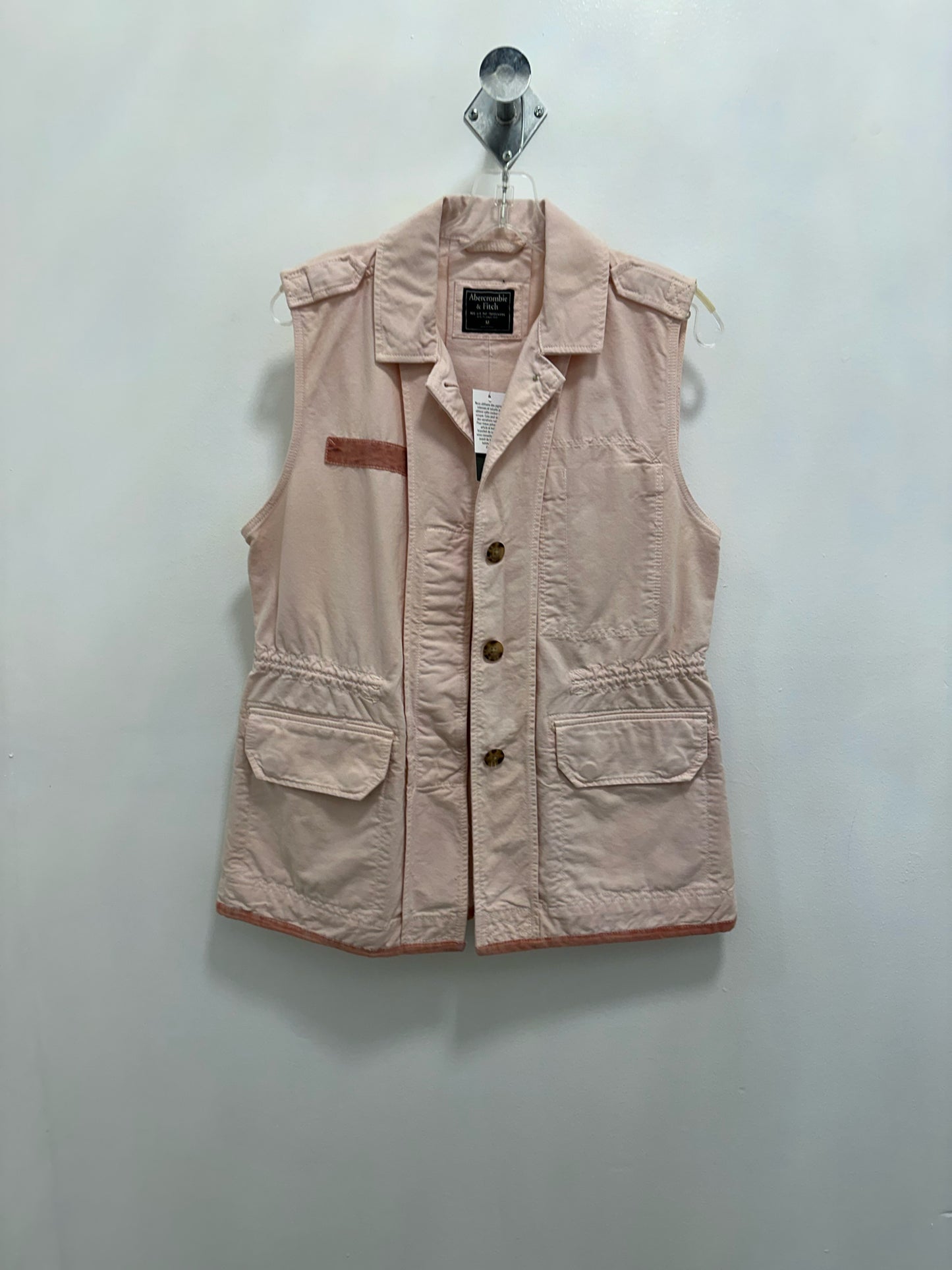 Abercrombie & Fitch Baby Pink Button Up Vest NWT