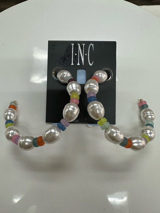 INC Beaded Hoop Earrings