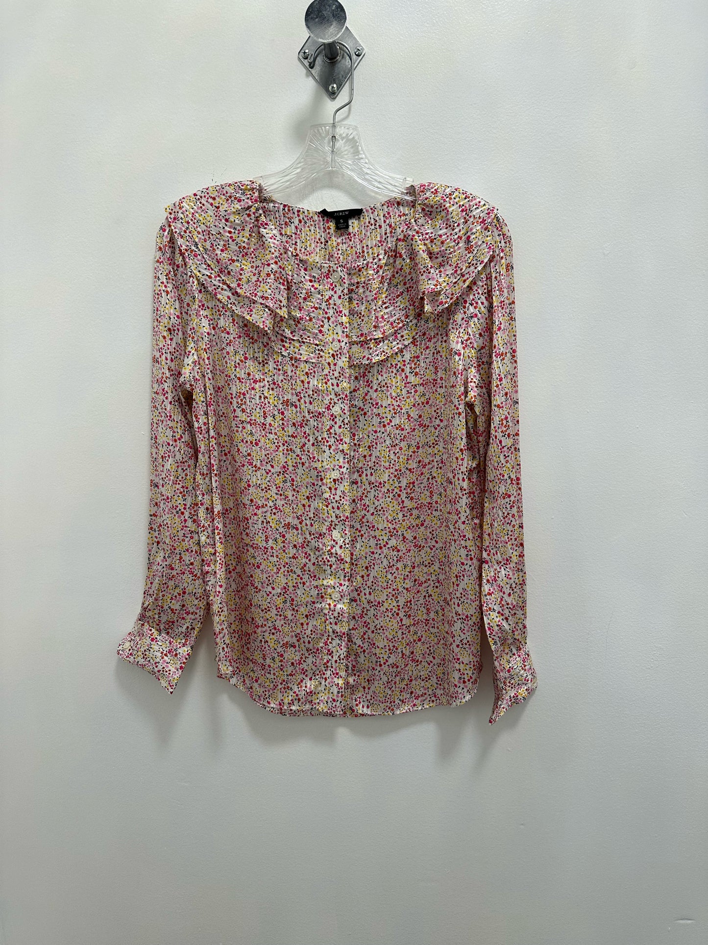 J. Crew Floral Long Sleeve Blouse