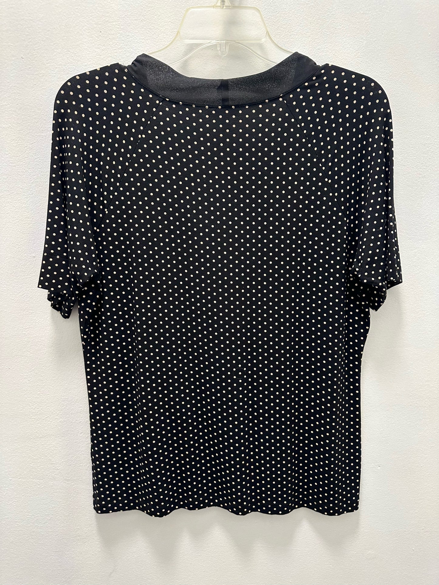 Talbots Tie Front Polka Dot Blouse