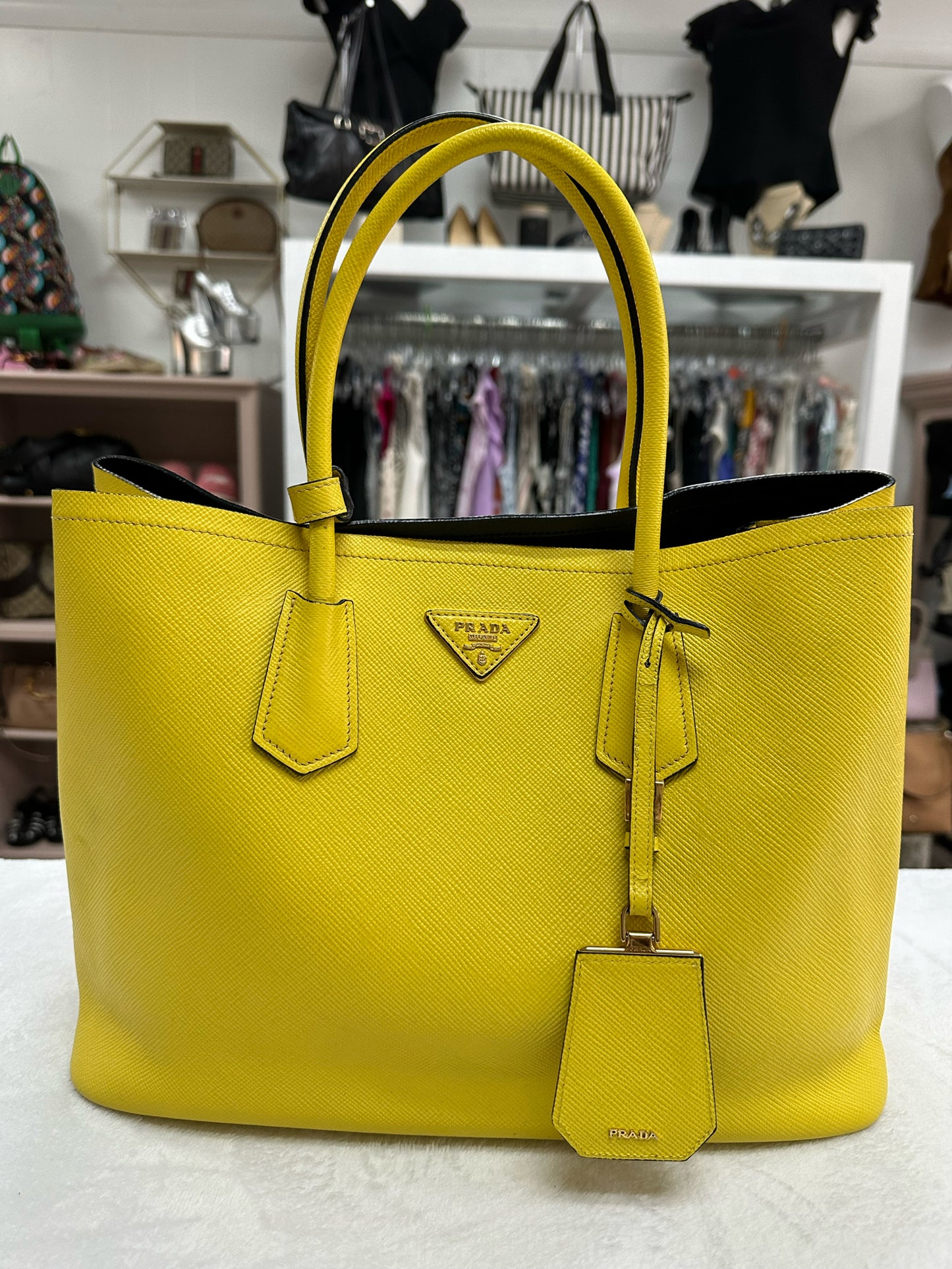 Prada Saffiano Leather Double Tote