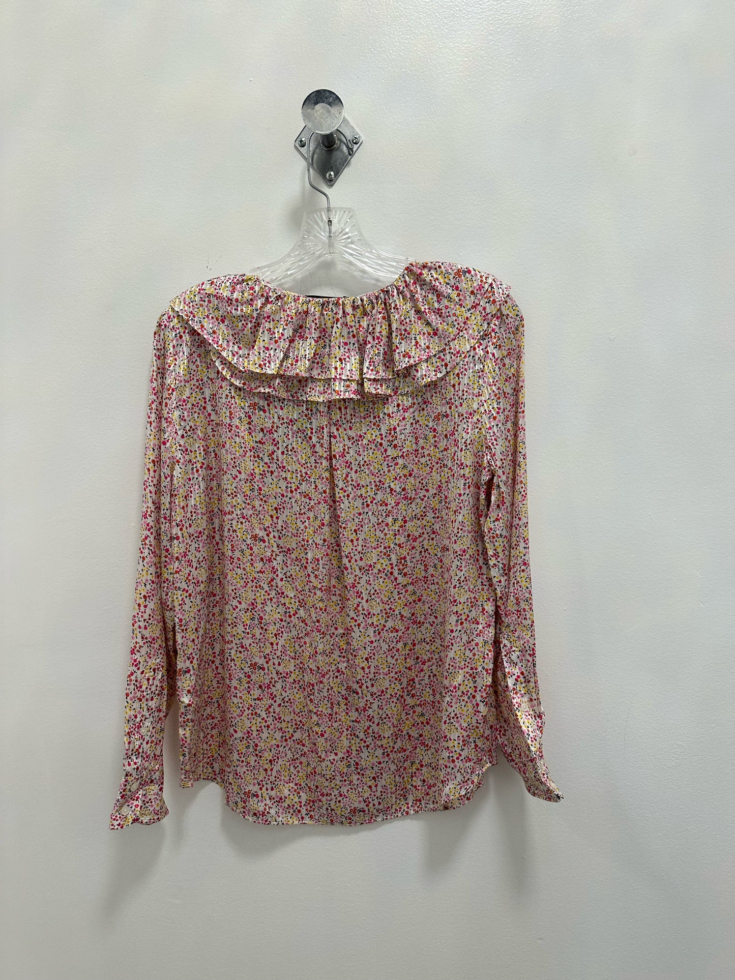 J. Crew Floral Long Sleeve Blouse