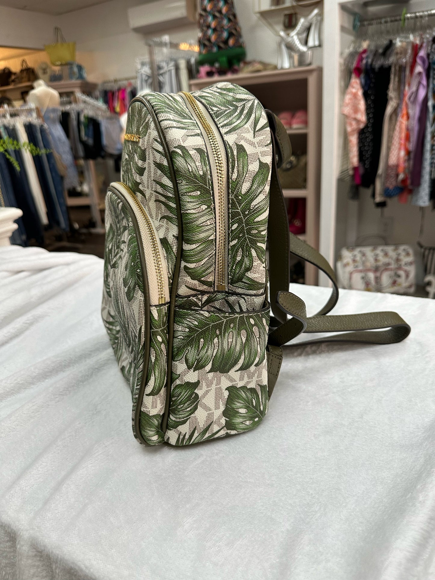 Michael Kors Palm Leaf Backpack